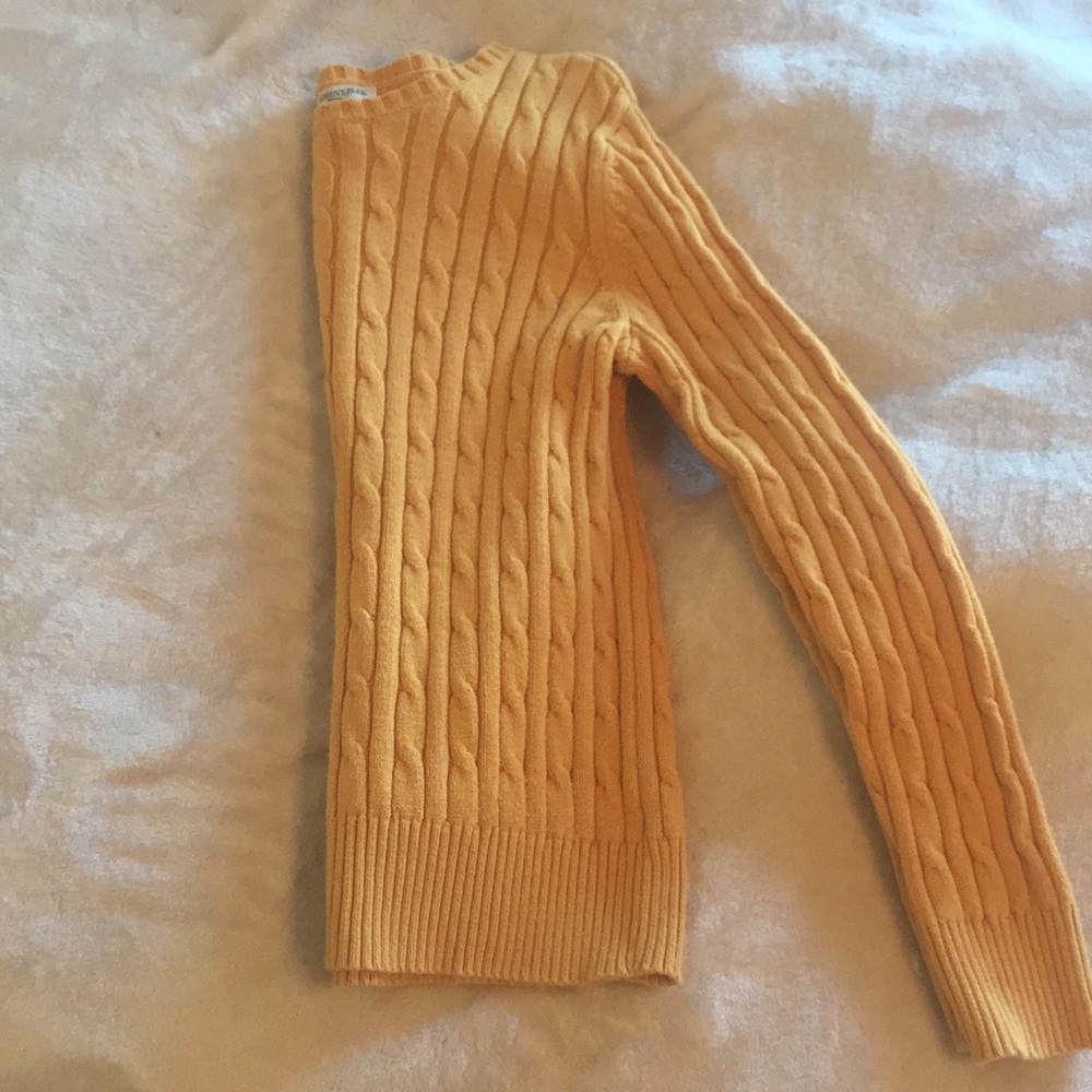 Thick yellow quilted Christmas sweater